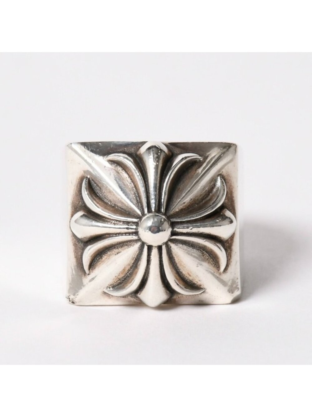 Chrome Hearts CH Plus Pyramid Ring 925 Sterling Silver